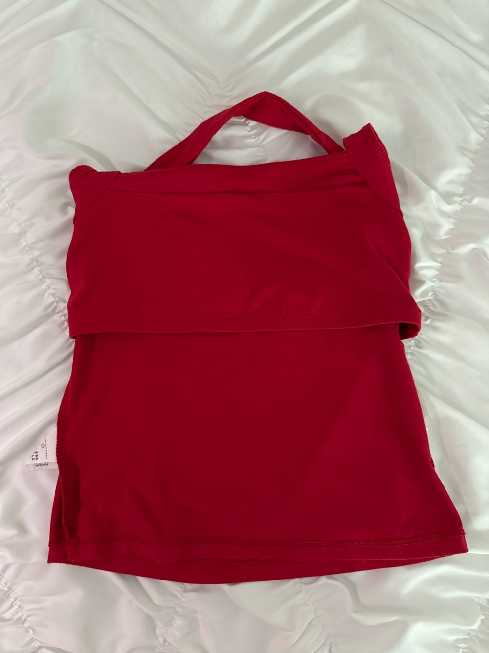 Glassons Red Halter Tank Top with Built-in Shelf Bra - Picture 4 of 4
